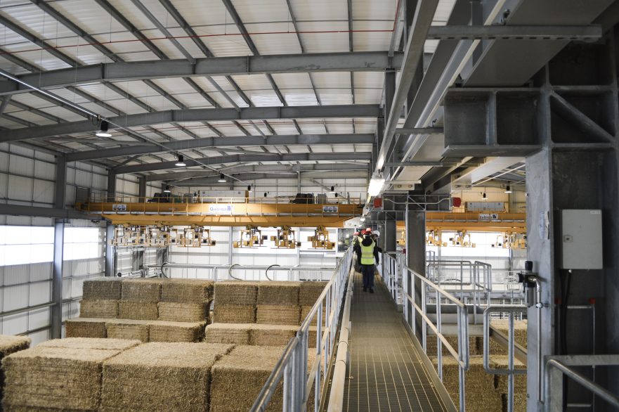 Snetterton renewable energy plant steel structure